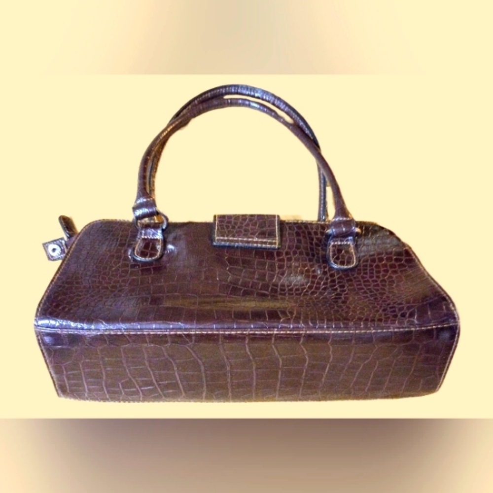 Payless Brown Hand Shoulder Bag Purse - Picture 2 of 6